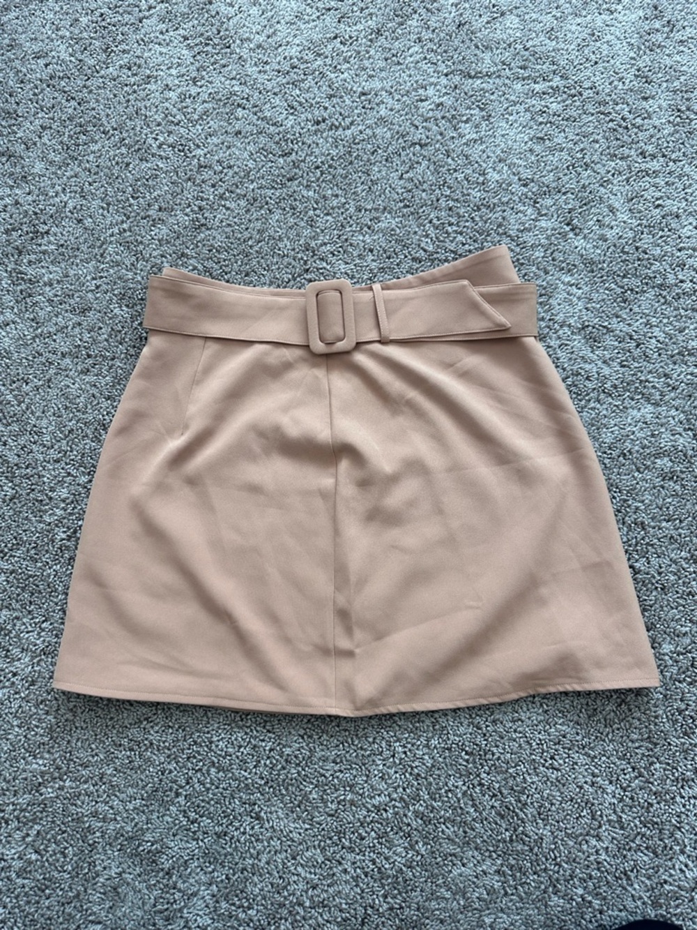 Sugarlips Tan Belted Mini Skirt High Waist A-Line NWT Size L